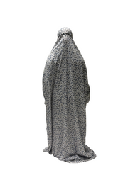 The Ria Series | Blue &Grey Floral Designed Crepe Ria Ghala (The Precious)