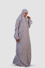 The Ria Series | Grey&Blue Ria Flora (The Bloom) Designed Crepe