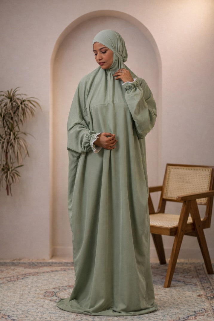 The Laya Series | Premium Plain Crepe Green Premium Plain Crepe