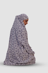 The Ria Series | Grey&Blue Ria Flora (The Bloom) Designed Crepe