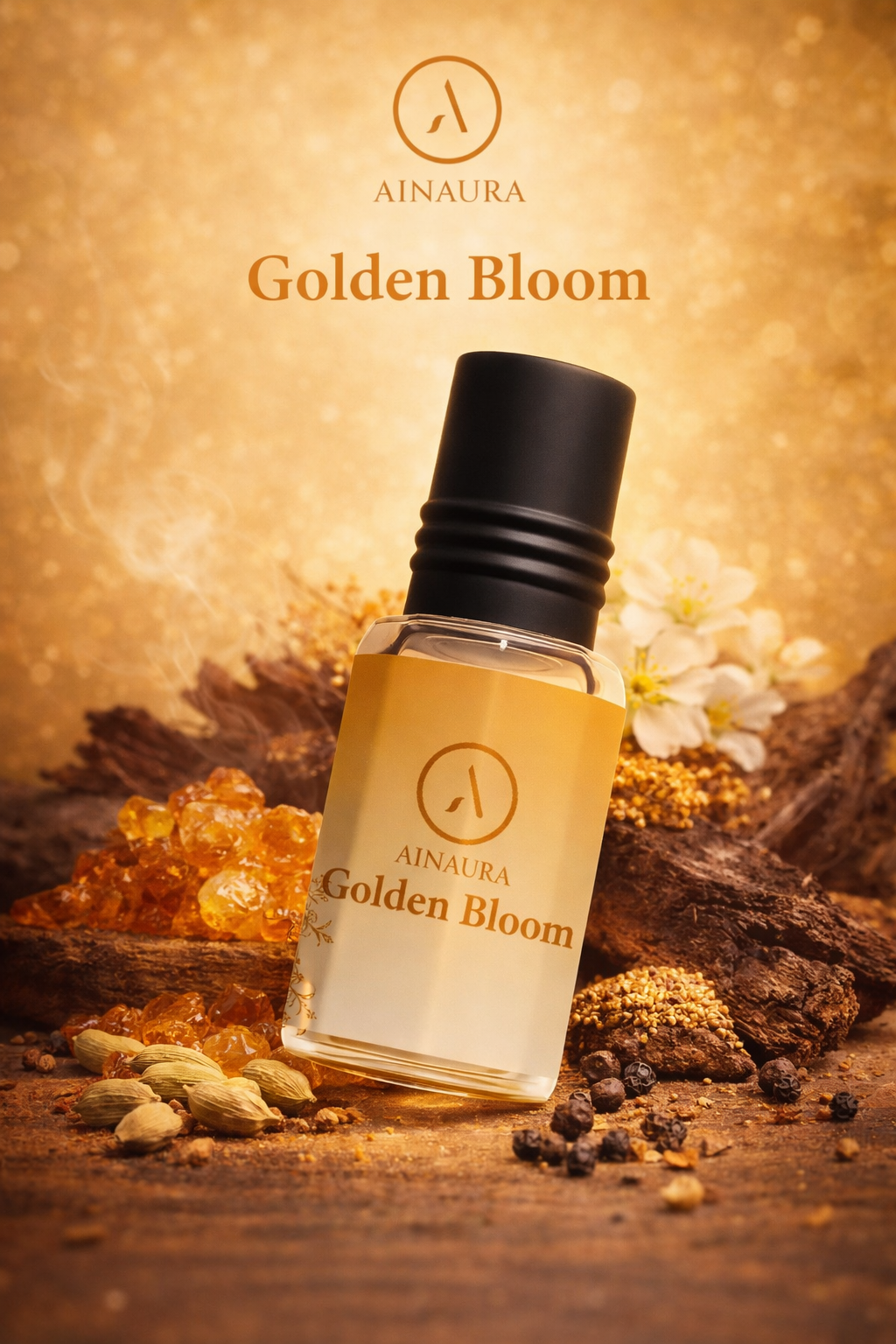 Golden Bloom – Premium Attar by AINAURA
