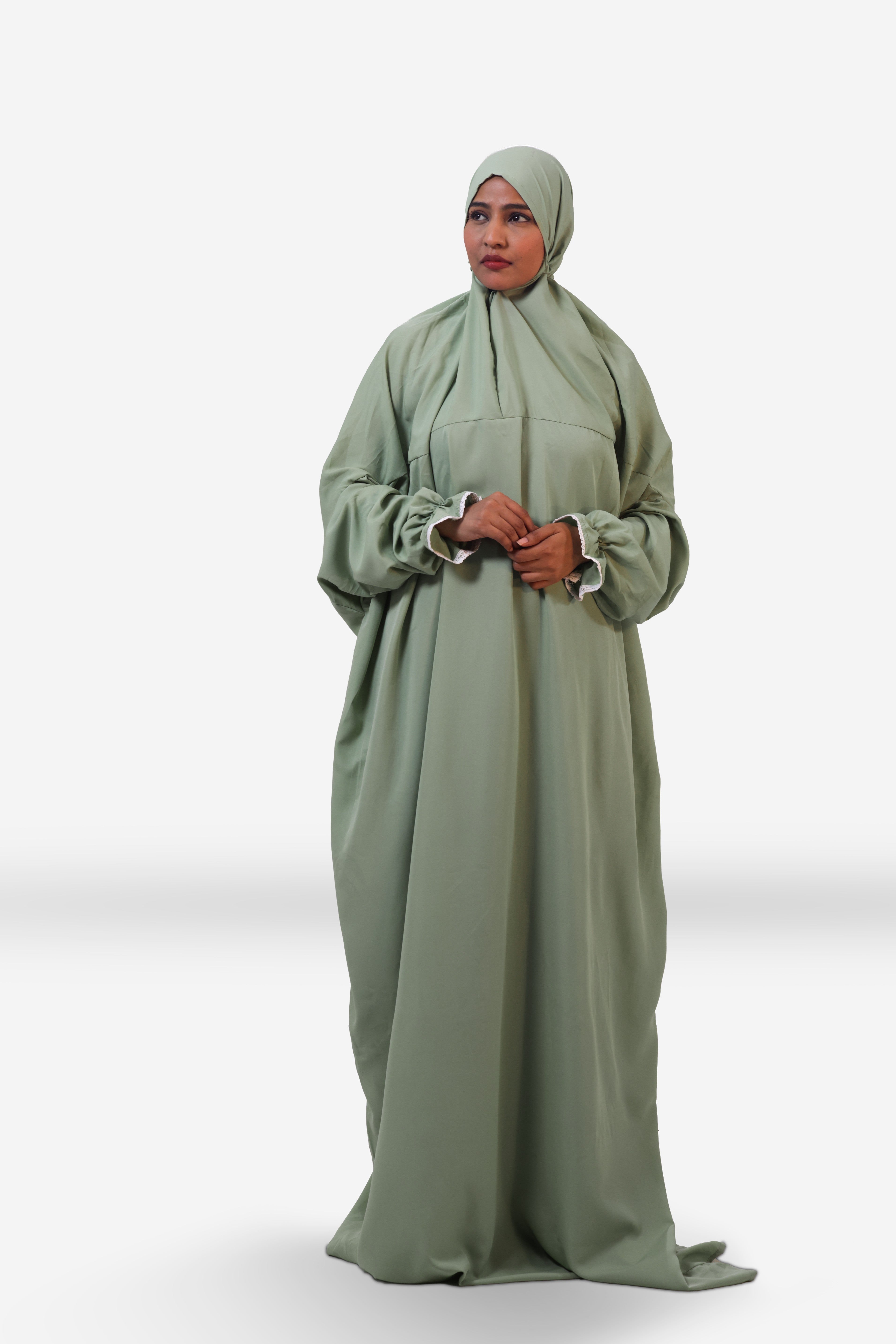 The Laya Series | Premium Plain Crepe Green Premium Plain Crepe