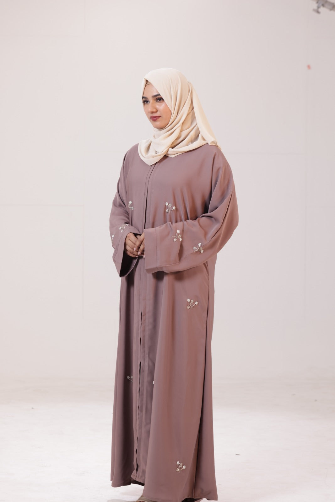 Hand worked Everyday Elegance Abaya-Premium Imported Nida Fabric