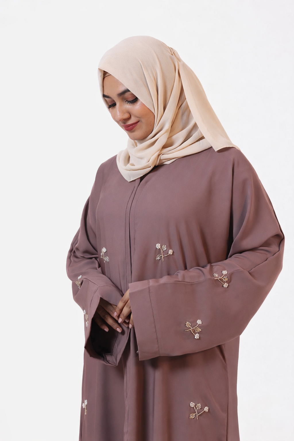 Hand worked Everyday Elegance Abaya-Premium Imported Nida Fabric