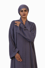 Classic Charcoal Grace Abaya-Premium Imported Nida Fabric