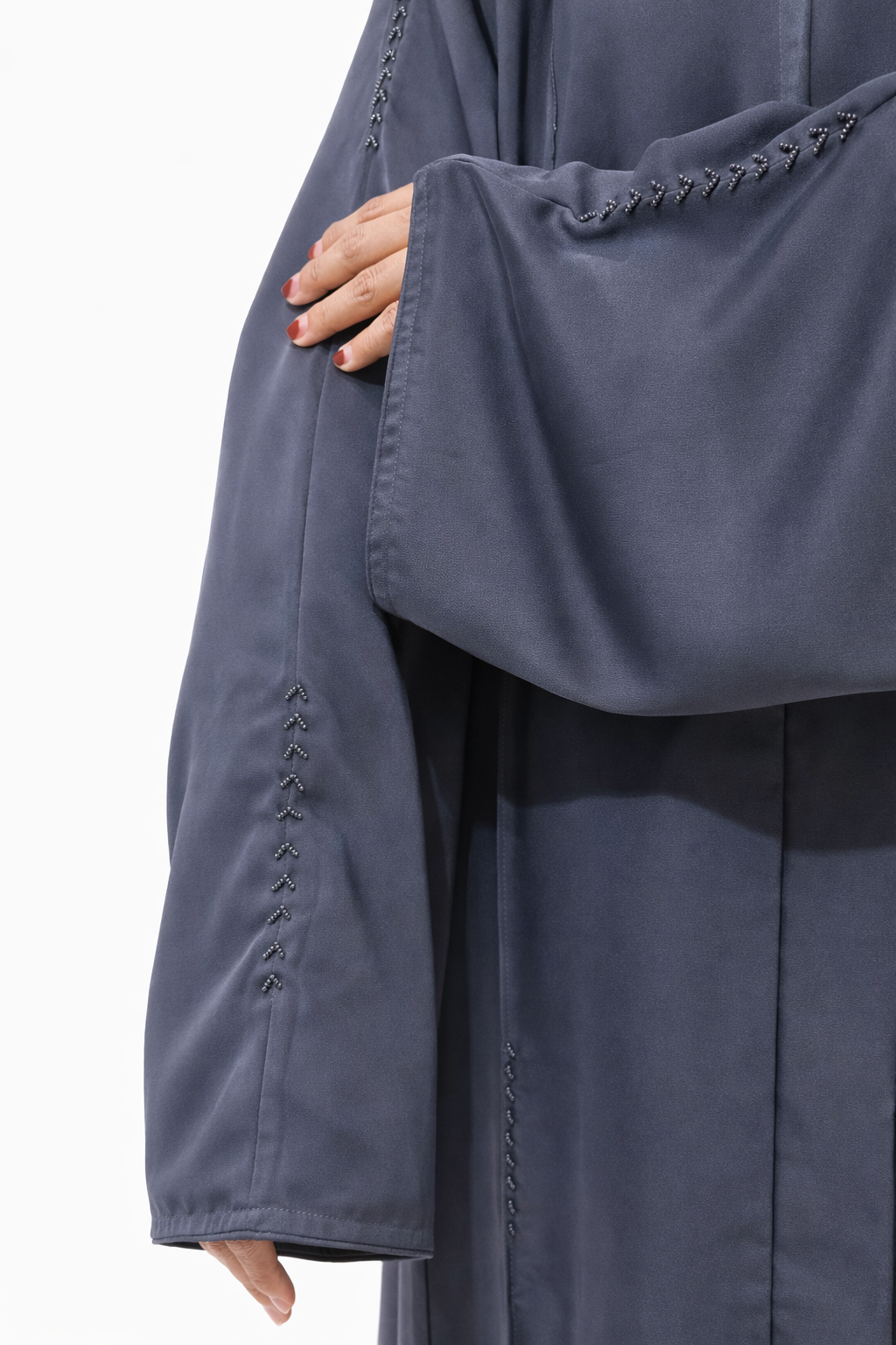 Classic Charcoal Grace Abaya-Premium Imported Nida Fabric